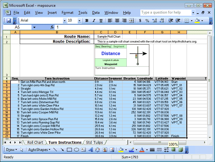 MS-Excel Turn Instructions 9
